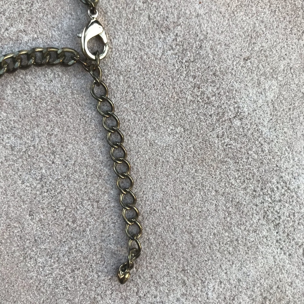 Black Bezeled Statement Necklace - image 5